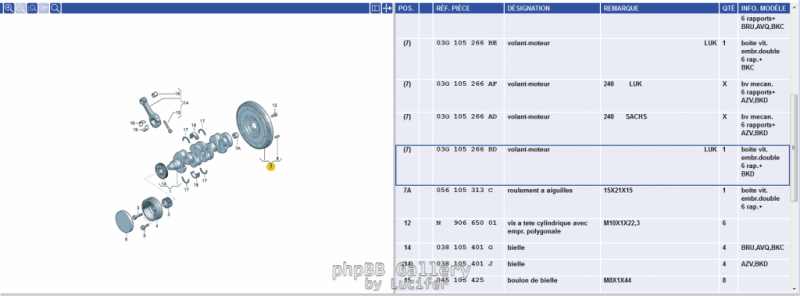volant moteur bkd 2004