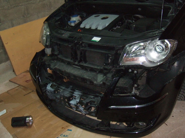 Et voila le pare choc a terre ...