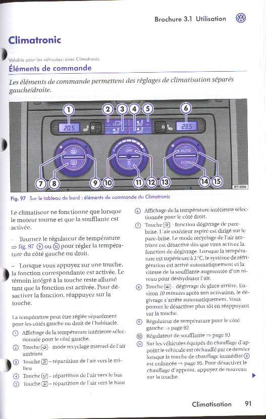 bouton Golf 5 1.9 TDI 105 2006 - Équipement - Technique - Forum Technique -  Forum Auto