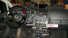 commandes dans l'habitacle