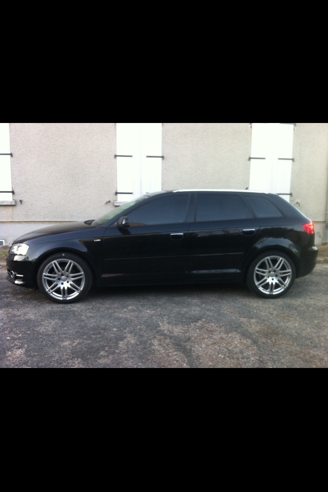 Audi a3 sportback 140 tdi sline, Pack s3, teintage complet noir 75%